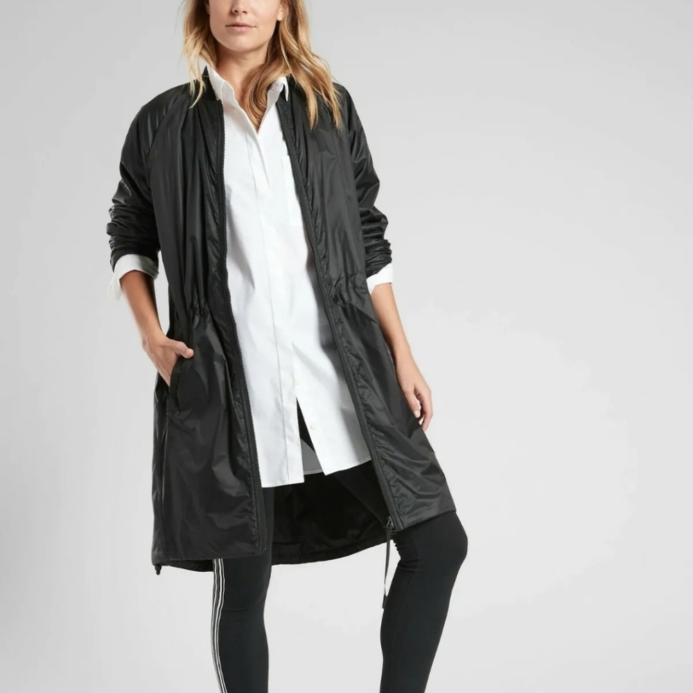 Athleta Women Summit Insulated Primaloft Parka Packable Coat‎ Black Medium